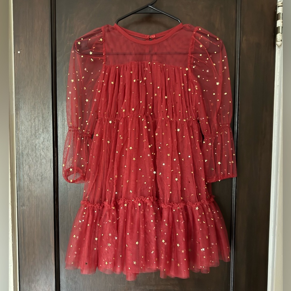 Elestory Red Starry Holiday Dress
